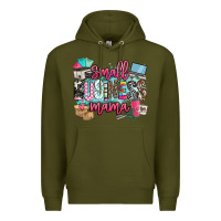 Army Green small business mama Premium Hoodie - BarkalooDesign