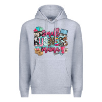 Heather Grey small business mama Premium Hoodie - BarkalooDesign