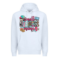 White small business mama Premium Hoodie - BarkalooDesign