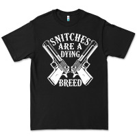 Black Snitches Are A Dying Breed Motorcycle Biker Gun Premium Tee - SnappyArt