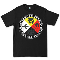 Black native american medicine wheel, mitakuye oyasin t shirt Premium Tee - SnappyArt