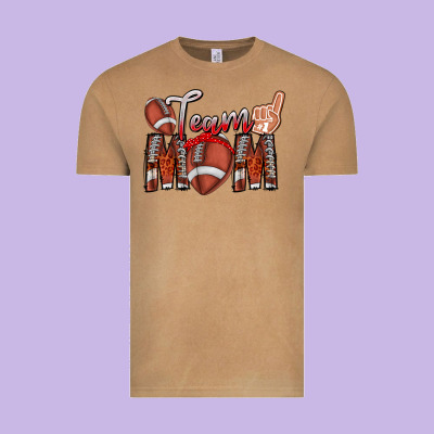 Team Mom Vintage Tee Designed By Cowhidedigitalart
