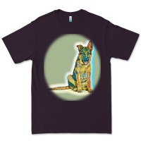 Plum German Shepherd isolated on whot. Premium Tee - SnappyArt