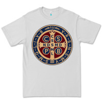 Dove Grey Saint Benedict Medal 1 Premium Tee - SnappyArt
