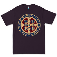 Plum Saint Benedict Medal 1 Premium Tee - SnappyArt