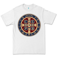 White Saint Benedict Medal 1 Premium Tee - SnappyArt
