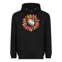 Black Volleyball Sunflower Heavyweight Hoodie - Jasminsmagicworld