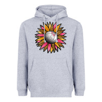 Heather Grey Volleyball Sunflower Heavyweight Hoodie - Jasminsmagicworld