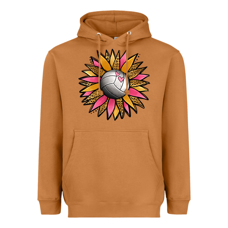 Volleyball Sunflower Heavyweight Hoodie by Jasminsmagicworld | Teevron
