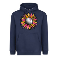 Navy Volleyball Sunflower Heavyweight Hoodie - Jasminsmagicworld