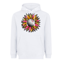 White Volleyball Sunflower Heavyweight Hoodie - Jasminsmagicworld