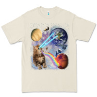 Bone Fluffy Kitten Shoot Laser Rainbow Space Galaxy, Cat Gifts Premium Tee - SnappyArt
