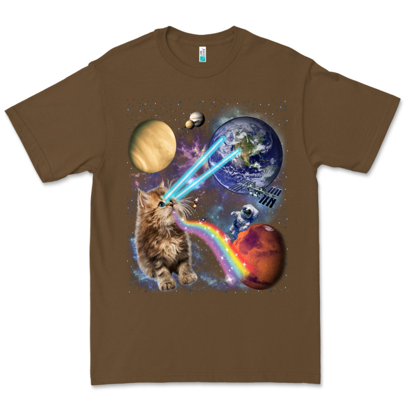 Fluffy Kitten Shoot Laser Rainbow Space Galaxy, Cat Gifts Premium Tee by SnappyArt | Teevron