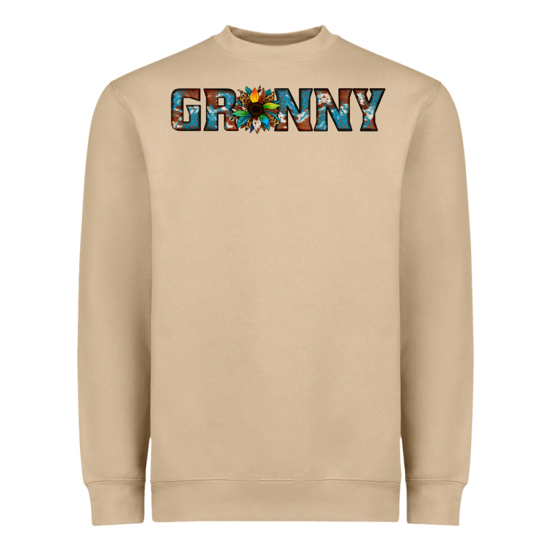 Granny Cowhide Sunflower Heavyweight Sweatshirt by Jasminsmagicworld | Teevron