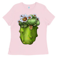 Bubblegum Pink Blossfeldia Cactus Ladies Tee - LillyAllenDesigns