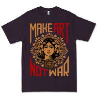 Plum make art not war symbol Premium Tee - FloraArt