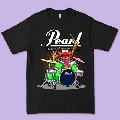 Animal Drummer Pearl Drums Premium Tee Designed By Floraart