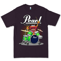 Plum ANIMAL DRUMMER PEARL DRUMS Premium Tee - FloraArt