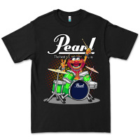 Black ANIMAL DRUMMER PEARL DRUMS Premium Tee - FloraArt