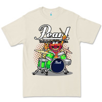 Bone ANIMAL DRUMMER PEARL DRUMS Premium Tee - FloraArt