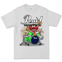 Dove Grey ANIMAL DRUMMER PEARL DRUMS Premium Tee - FloraArt