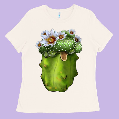 Blossfeldia Cactus Ladies Tee Designed By Lillyallendesigns