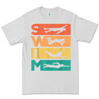 Dove Grey retro vintage swimming gift for swimmers t shirt Premium Tee - FloraArt