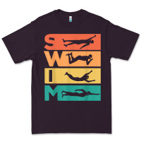 Plum retro vintage swimming gift for swimmers t shirt Premium Tee - FloraArt