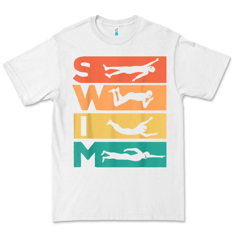 Retro Vintage Swimming Gift For Swimmers T Shirt Premium Tee by FloraArt | Teevron