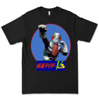 Black KAMEN RIDER V3 PUNCH Premium Tee - FloraArt