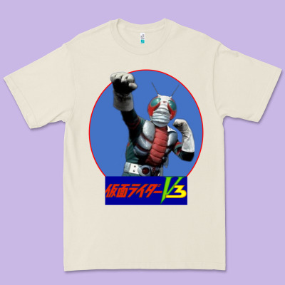 Kamen Rider V3 Punch Premium Tee Designed By Floraart