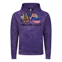 Cloud Purple peace love america Vintage Hoodie - SublimationCraftShop