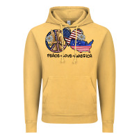 Vintage Mustard peace love america Vintage Hoodie - SublimationCraftShop