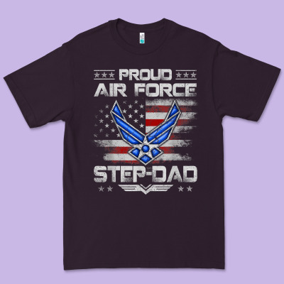 Proud Air Force Step Dad Veteran Vintage Flag Veterans Day T Shirt Premium Tee Designed By Floraart