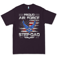 Plum proud air force step dad veteran vintage flag veterans day t shirt Premium Tee - FloraArt