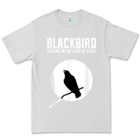 Dove Grey blackbird singing in the dead of night t shirt Premium Tee - FloraArt