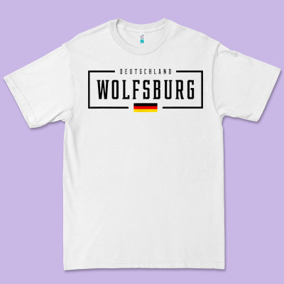 Wolfsburg Deutschland Germany German Flag Premium Tee Designed By Floraart
