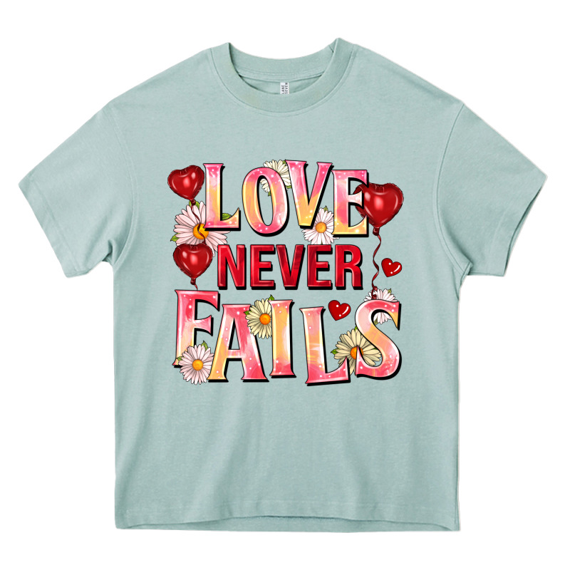 Love Never Fails Heavy Core Tee by FaDigitalArtStudio | Teevron