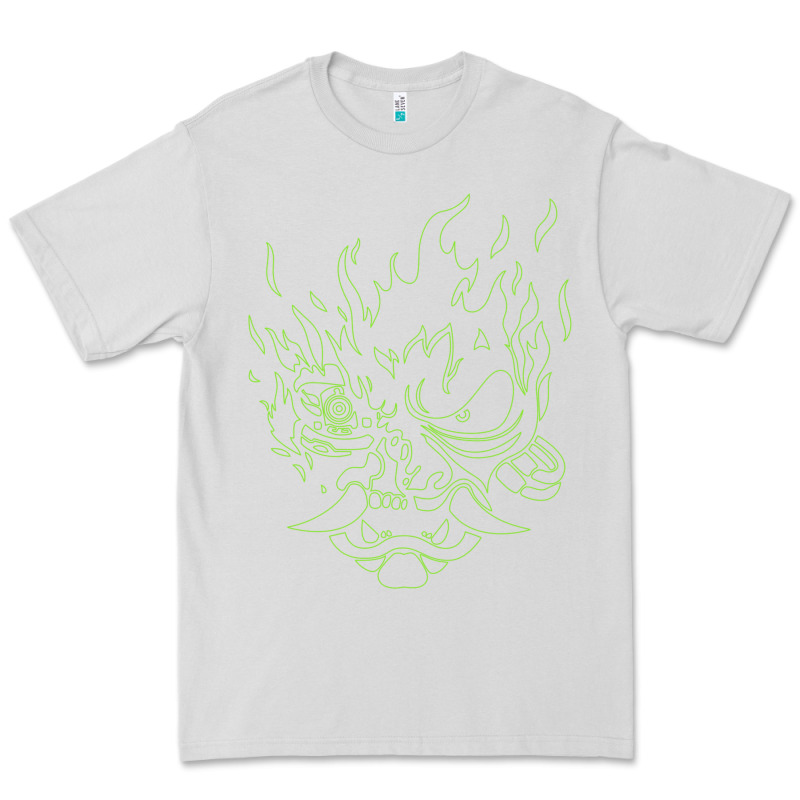 Cyberpunk Samurai Neon Green Premium Tee by FloraArt | Teevron