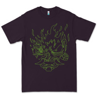 Plum Cyberpunk samurai Neon Green Premium Tee - FloraArt