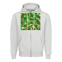 Dove Grey St. Patrick's Day Shamrock Leopard Zipper Hoodie - RanaPortraitStore
