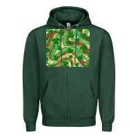 Sports Green St. Patrick's Day Shamrock Leopard Zipper Hoodie - RanaPortraitStore