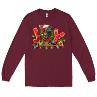Burgundy joy pig Long Sleeve Tee - LillyAllenDesigns