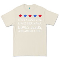 Bone she's a good girl, she's loves her mama, loves jesus t shirt Premium Tee - FloraArt