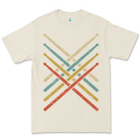 Bone retro vintage drummer tshirt 70s 80s distressed drum sticks long sleev Premium Tee - FloraArt
