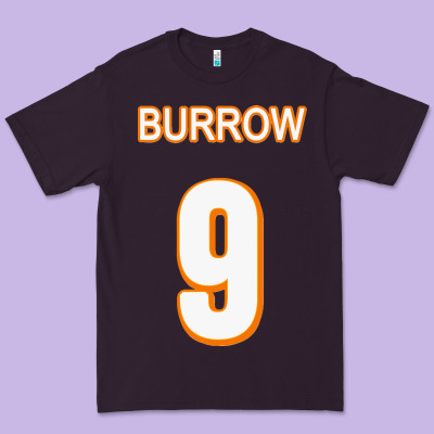 Burrow Jersey Premium Tee Designed By Floraart