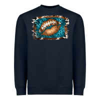 Navy Football Lips Heavyweight Sweatshirt - Jasminsmagicworld