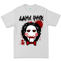 Dove Grey Billy Puppet Saw Jigsaw Inspired Premium Tee - FloraArt