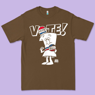 Schoolhouse Rock Vote With Bill With White Type T Shirt Premium Tee Designed By Floraart