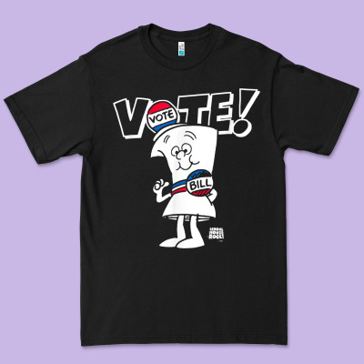 Schoolhouse Rock Vote With Bill With White Type T Shirt Premium Tee Designed By Floraart
